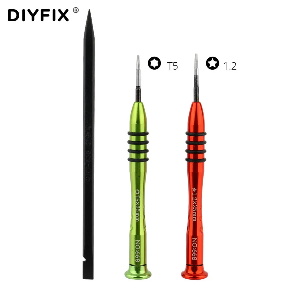 DIYFIX-Juego de herramientas de reparación de ordenador portátil, destornillador Torx P5 Pentalobe T5 de 1,2mm de precisión para Apple Macbook Air / Pro con pantalla Retina