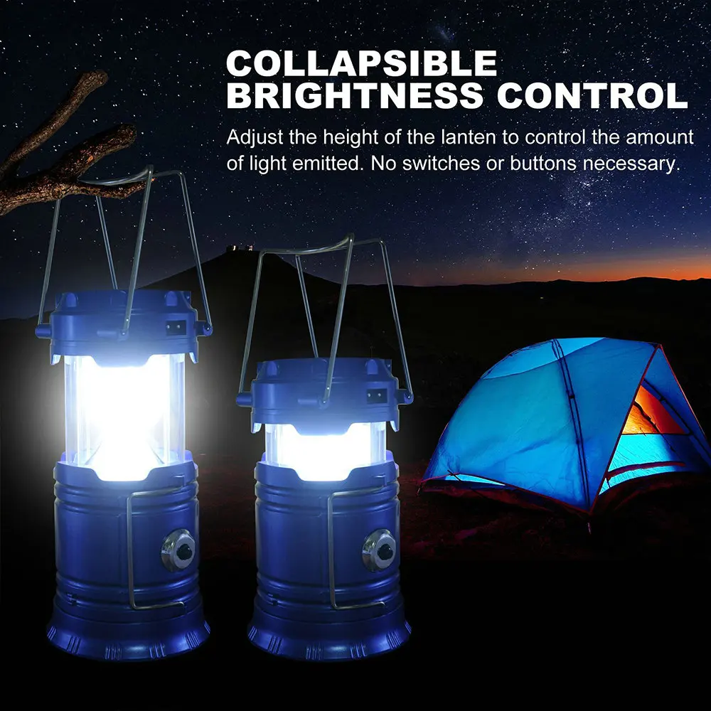 

Outdoor Flashlights Luminaire LED 6LEDs Solar Power Collapsible Portable Lamp LED Rechargeable Hand Lamp Camping Lantern Light