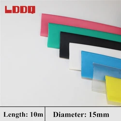 LDDQ 10m Polyolefin Heat Shrink Tubing Cable 600 Voltage Insulation Sleeve 15mm Black White Transparent Red Green Yellow Blue