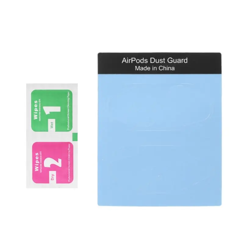 1ペアダストガード保護ステッカーイヤホンケースシェルスキン防塵airpods充電ボックス
