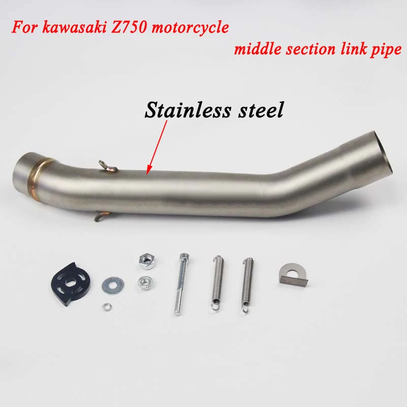 

Z750 Motorcycle Stainless Steel Middle Connecting Exhaust Muffler Pipe Silencer System Silp on For Kawasaki Z750 2009-2013