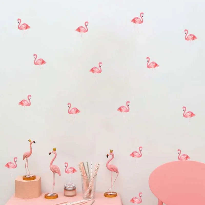 Colorful Flamingo wall sticker bedroom living room wall decals art home decor poster mural decor