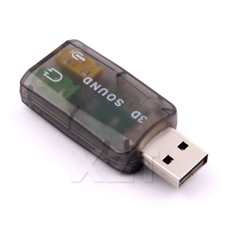 USB to 3D Audio USB External Sound Card Adapter 5.1 Channel Sound Professional Microphone 3.5mm