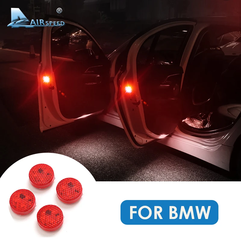 

Airspeed 4pcs Magnetic Sensor Car Door LED Warning Light No Wire for BMW E46 E90 E60 E39 F30 E36 F10 E87 F20 E92 G30 Accessories