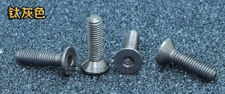 10 Pz M3 Lega Di Alluminio 7075 Vi Piatte DIN7991 M3 * 6/8/10/12/14/16/18mm Esagono Incassato Vi A Testa Svasata Bulloni Colore Anodizzato