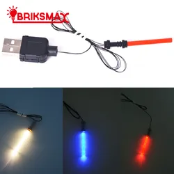 BRIKSMAX 1 Pcs DIY LED Light Saber Powered By USB For Star War Trooper Toy Gift Compatible with Classic Brand Figures Toy