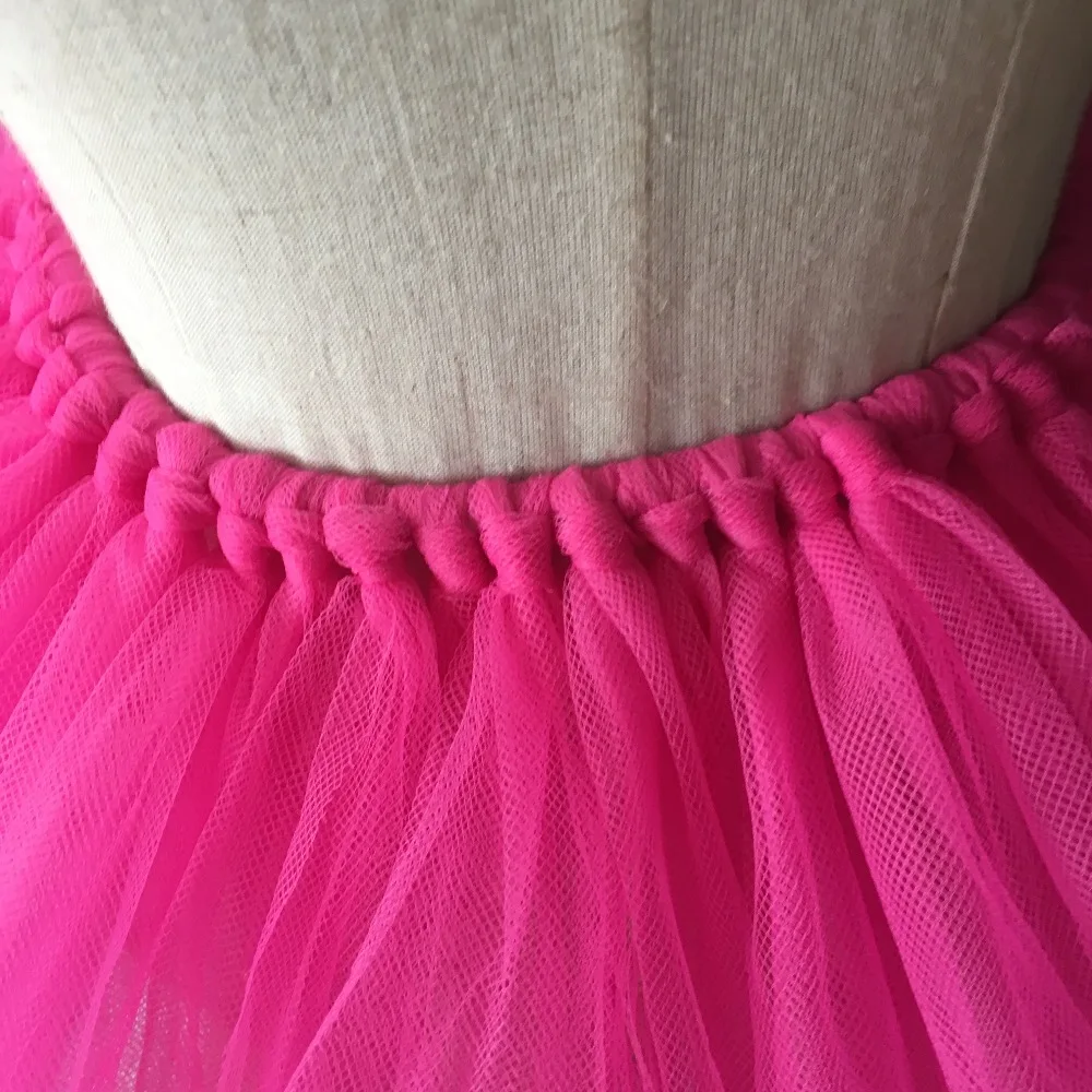 Hot Pink Girls Skirts Baby Handmade Fluffy Tulle Tutu Skirts Ballet Pettiskirt with Polka Dots Hair bow Kids Party Skirt Clothes