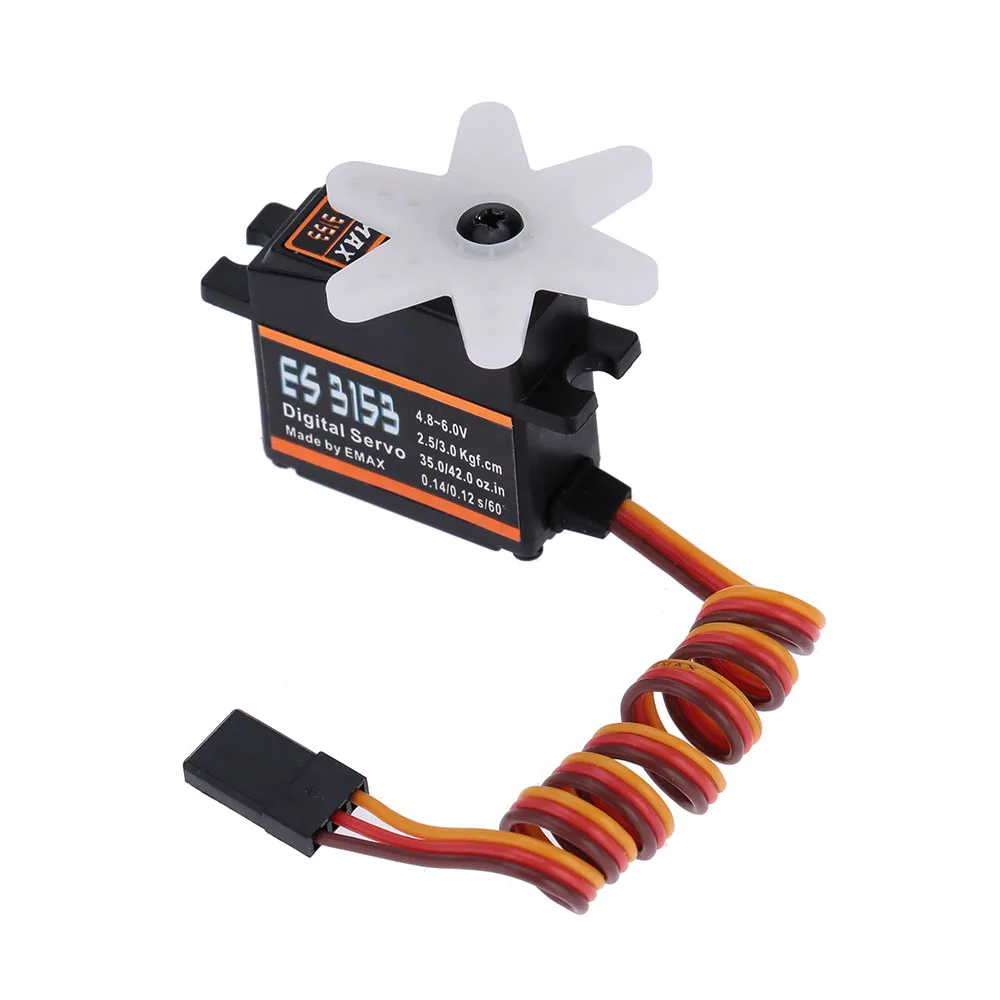 4 pz/lotto EMAX ES3153 Mini Formato Ad Alta Coppia 17g Servo Digitale 2.5KG 0.14sec Per Align trex 450