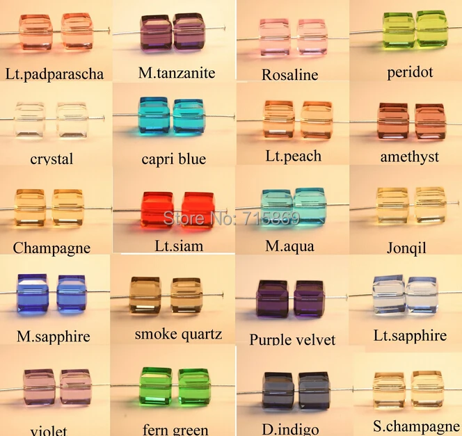 

Free Ship Wholesale 6mm 1000pcs/lots AAA Top Quality Austrian cube Crystal Rondelle Beads -Your pick colors