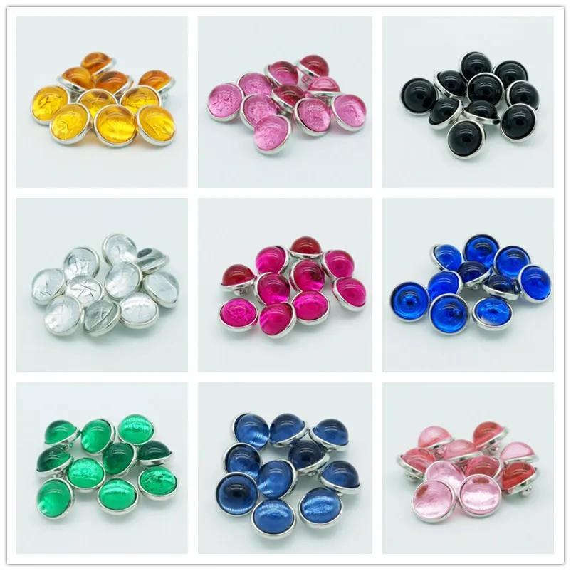 10Pcs 12MM bottoni automatici colorati misti per braccialetti a scatto fai da te gioielli a scatto shinning charm all\'ingrosso NS5001