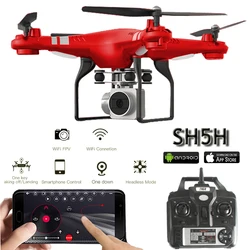 SH5H Quadcopter con fotocamera 4K WIFI Real Time Video Altitude Hold Headless One Key Return FPV Racing RC droni con fotocamera HD