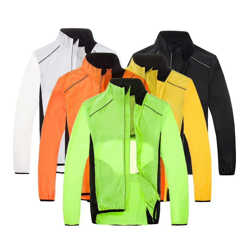 Orange wind cycling jacket mtb mountain bike men dry fit reflective rain coat jacket women raincoat bicycle clothes windbreaker