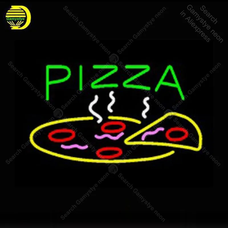 

Neon Sign Pizza Slice OPEN Neon Bulb sign Arcade handcraft Beer Bar Restaurant Business Display Decorate vintage neon light