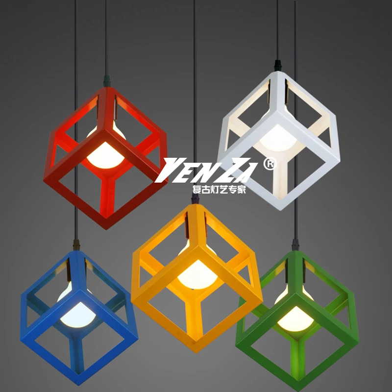 

Modern Brief Creative Personally Colorful Edison Pendant Lamp Restaurant Children's Room Tea Shop Home Decor Lighting Fixture