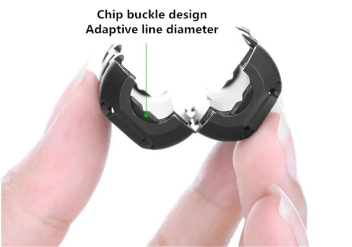 Anneau magnétique de filtrage anti-brouillage, 20 pièces, type de boucle, noyau magnétique, filtre de démagnétisation, couverture blindée