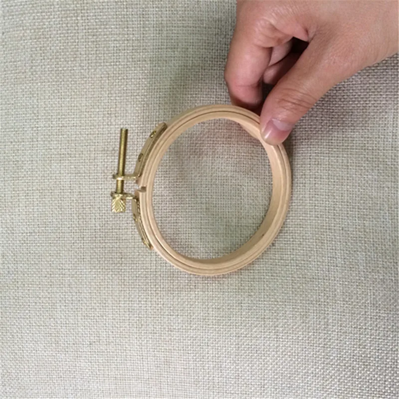 Set of 10, Mini Round Beech Wooden Embroidery Hoop 2.9Inch Cross Stitch Hoop Sewing Accessories