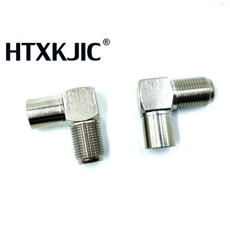 90 Degree Right Angled TV Aerial Cable Connector RF Coaxial F Female Socket to TV Male Plug Coaxial Connector