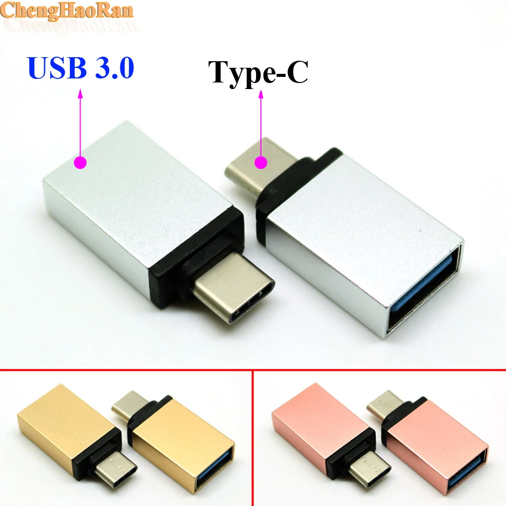 ChengHaoRan Type C Adapter USB 3.1 Male to USB 3.0 Female USB OTG Charging Data Type-C Converter for Macbook for Xiaomi Phone