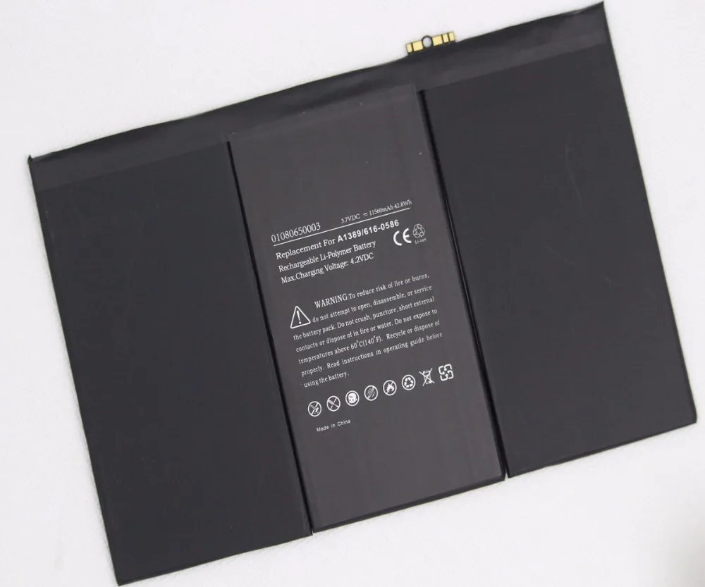 5pcs 10pcs tablet internal replacement battery A1389 for Apple Ipad 3/4 rd 11560mah lithium battery