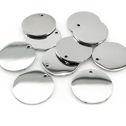 8mm,10mm,12mm of 50pcs Silver & Gold Tone Stainless Steel Blank Stamping Tags ID Dog Tag for Logos Not Turn Off Color