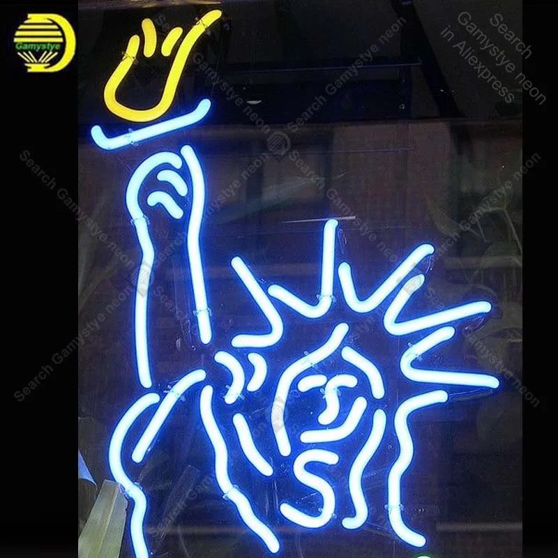 Neon Sign Statue of Liberty Neon Bulb sign handcraft restaurant Display Beer neon signboard Decorate Hotel light anuncio luminos