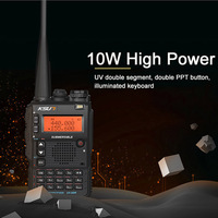 10W Walkie Talkie Long Range Tri-band Dual Antenna Dual PPT Waterproof Handheld Professional Walkie-talkie Radio Transmitter