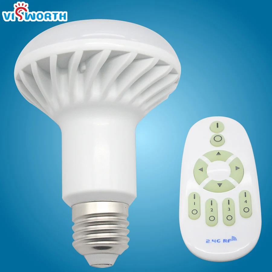 [VisWorth] Dimmable 7W 2.4GHz Wireless RF Remote Control Bombillas Led Bulb E27 Led Light SMD5730 AC 220V 230V 240V