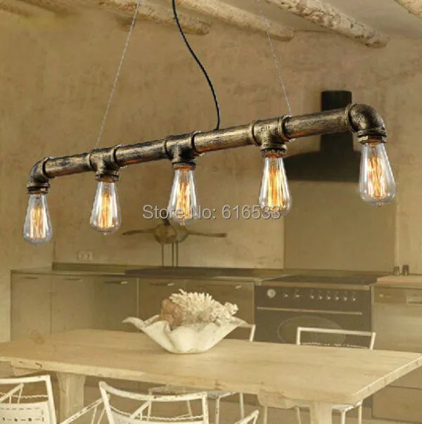 Industry Modern Vintage American Loft Lustre Water Pipe Edison Pendant Light Personality Dinning Bathroom Home Decor Lighting