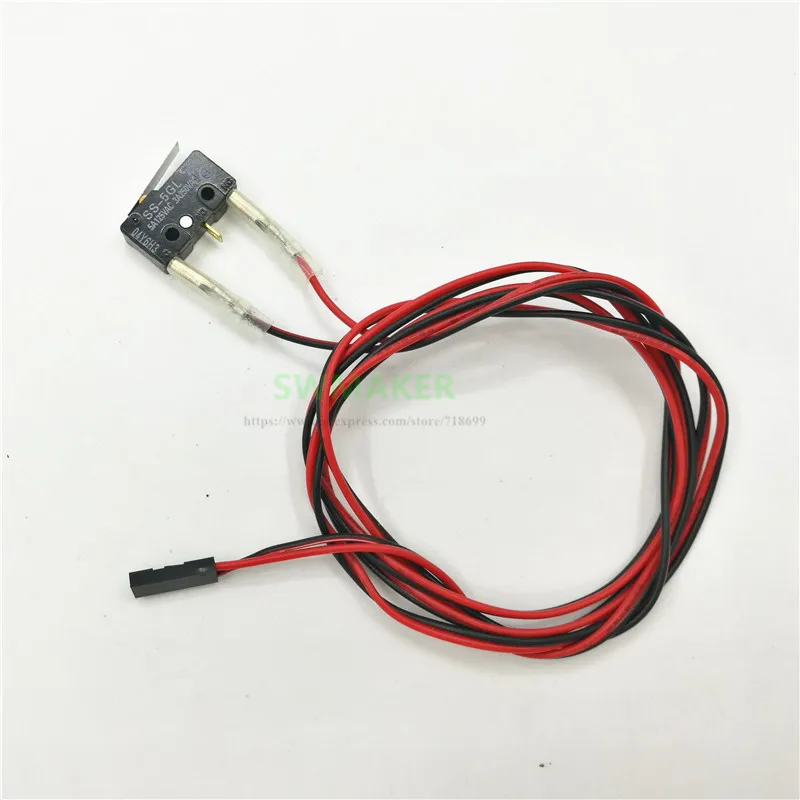 3pcs SS-5GL 5A 125VAC 0.49N endstop switch limited swtich 1meter cable for Reprap Prusa Kossel K800 3D printer spare parts