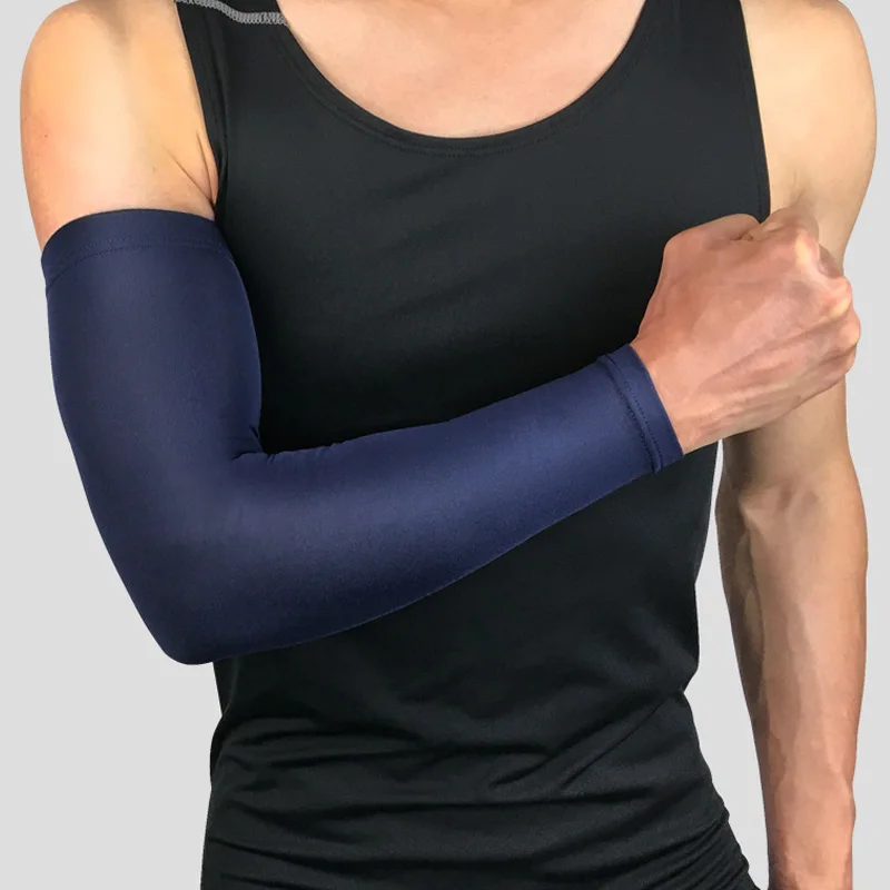 Mangas de brazo de baloncesto, calentadores de compresión transpirables para ciclismo, correr, protección solar, soporte para brazo y codo, 1 piezas