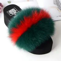 25 Colors Women's Furry Slippers Ladies Cute Plush Fox Hair Fluffy Slippers Women's Fur Slippers Summer Warm Slippers for Women - Image 6