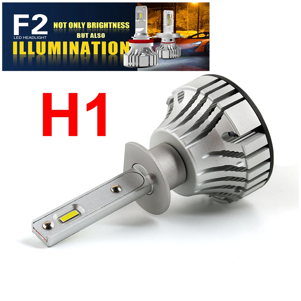 

1 Set H4 F2 Car LED Headlight HB2 9003 H1 H7 H8 H9 H11 9005 9006 HB3/4 9012 HIR2 72W 12000LM 6000K White Front Fog Lamps Bulbs