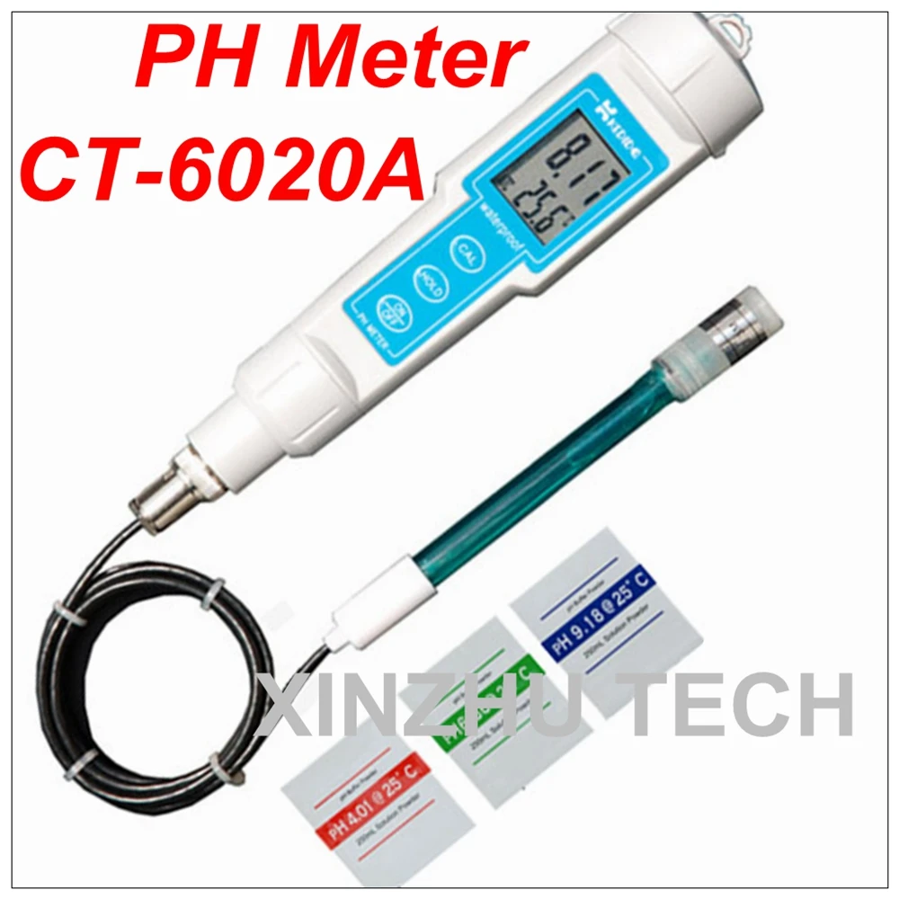 

New CT-6020A PH Meter Waterproof PH Tester Digital Aquarium Pool SPA Meter High Precision Water Quality Tester Range 0-14 PH