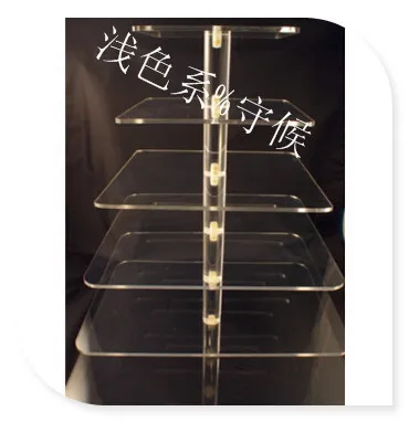 HOT!Big Style High Quality Clear Round 6 Tier Cupcake Stand For Wedding decoration Free Shipping