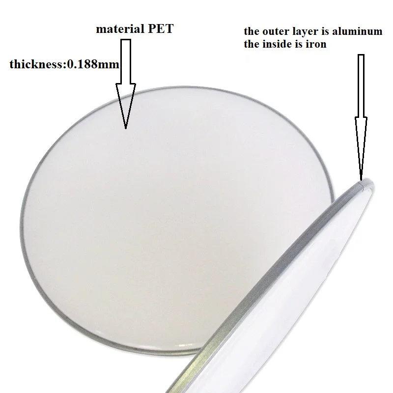 16 Inch Sound Controlled Drum Skin Drum Head White Black Semi Clear Imported PET 0.188mm Thickness Drum Surface Drum Parts