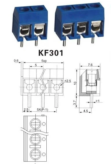 FREE SHIPPING 100PCS KF301-2P KF301-5.0-2P KF301 \