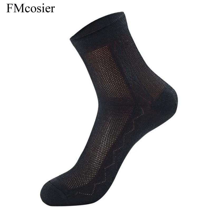 6 Pairs Lot High Quality Autumn Summer 100 Cotton Mesh Socks for Men Thin Black White Gray Sokken Mens Dress Breathable Casual