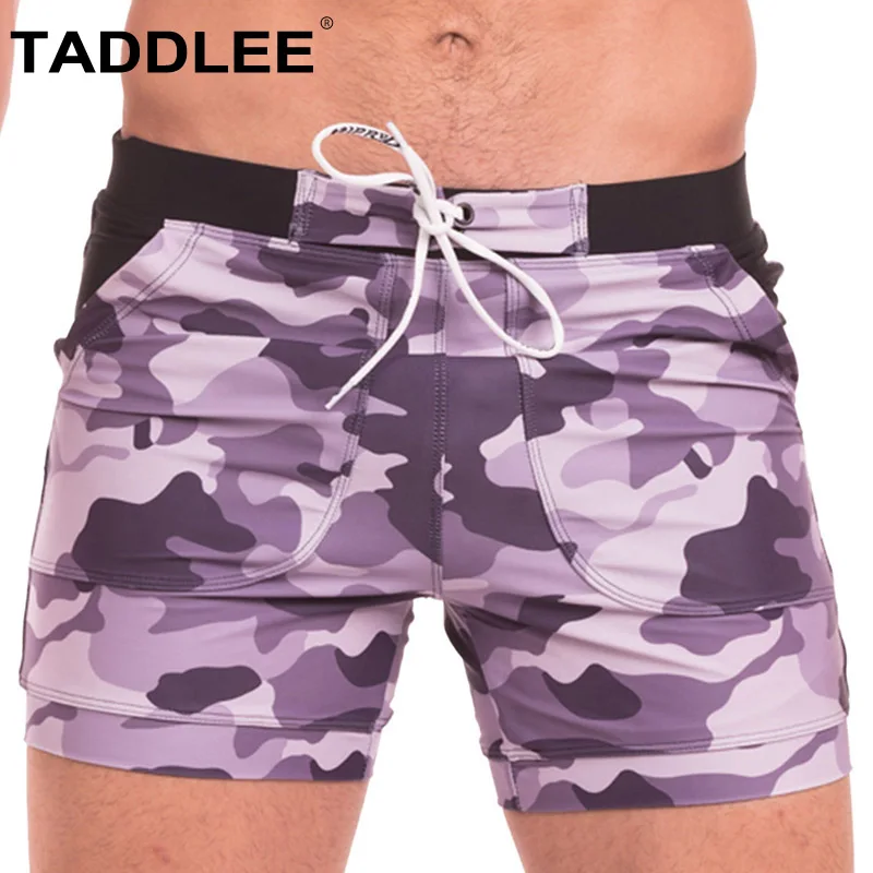 Taddlee Brand Sexy Men's Swimwear Swimsuits Man Plus Big Size XXL Camouflage Basic Swimming Surf Beach Long Board Shorts Boxer