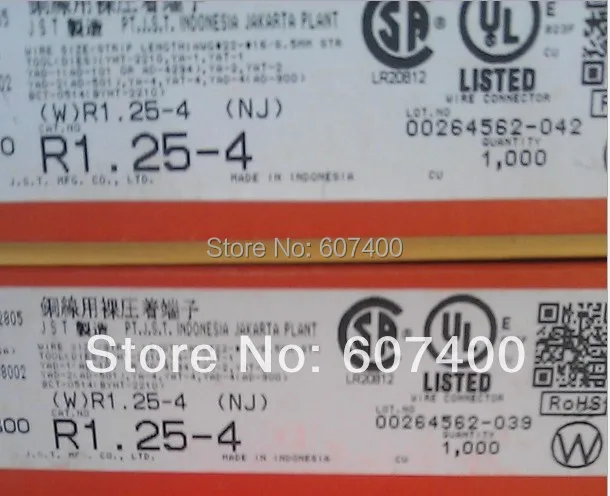 R1.25-4(1.25-4) Connectors terminals (W)R1.25-4 (NJ) housings 100% new and original R1.25-4