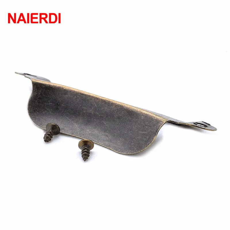 NAIERDI 10pcs Antique Brass Metal Label Pull Frame Handle File Name Card Holder For Furniture Cabinet Drawer Box Case Hardware