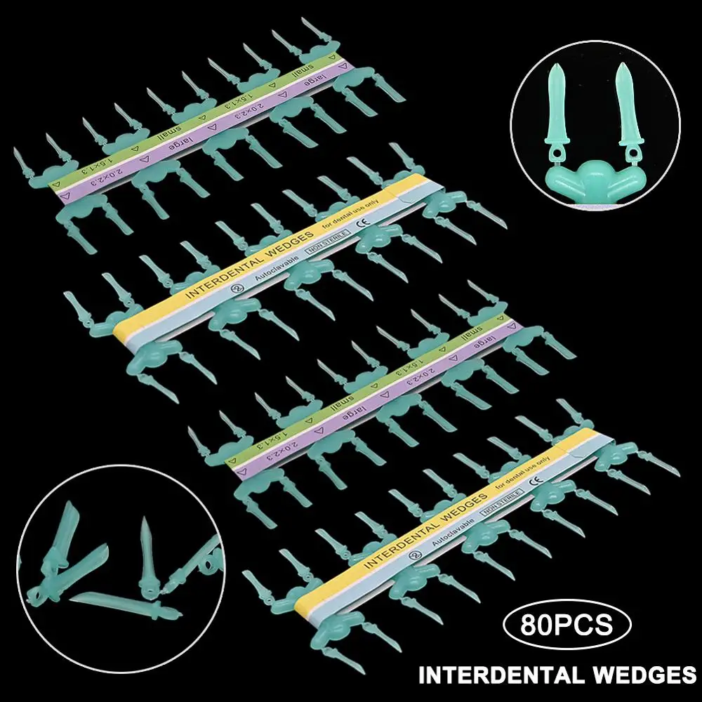 Dental Interdental dodatkowe kliny klin matrycowy kliny matrycowe plastikowe narzędzia dentystyczne laboratorium dentystyczne 4 rozmiary