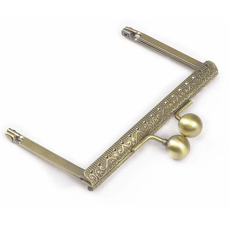 10.5cm Metal Purse Frame Handle for Clutch Bag Handbag Accessories Making Kiss Clasp Lock Antique Bronze  Hardware