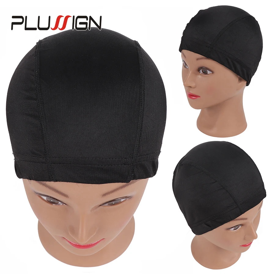 

Plussign Glueless Elastic Mesh Dome Spandex Cap Hair Weaving Nets Wig Liner Cheap Wig Making Tools 6 Pcs/Lot Bulk Sale