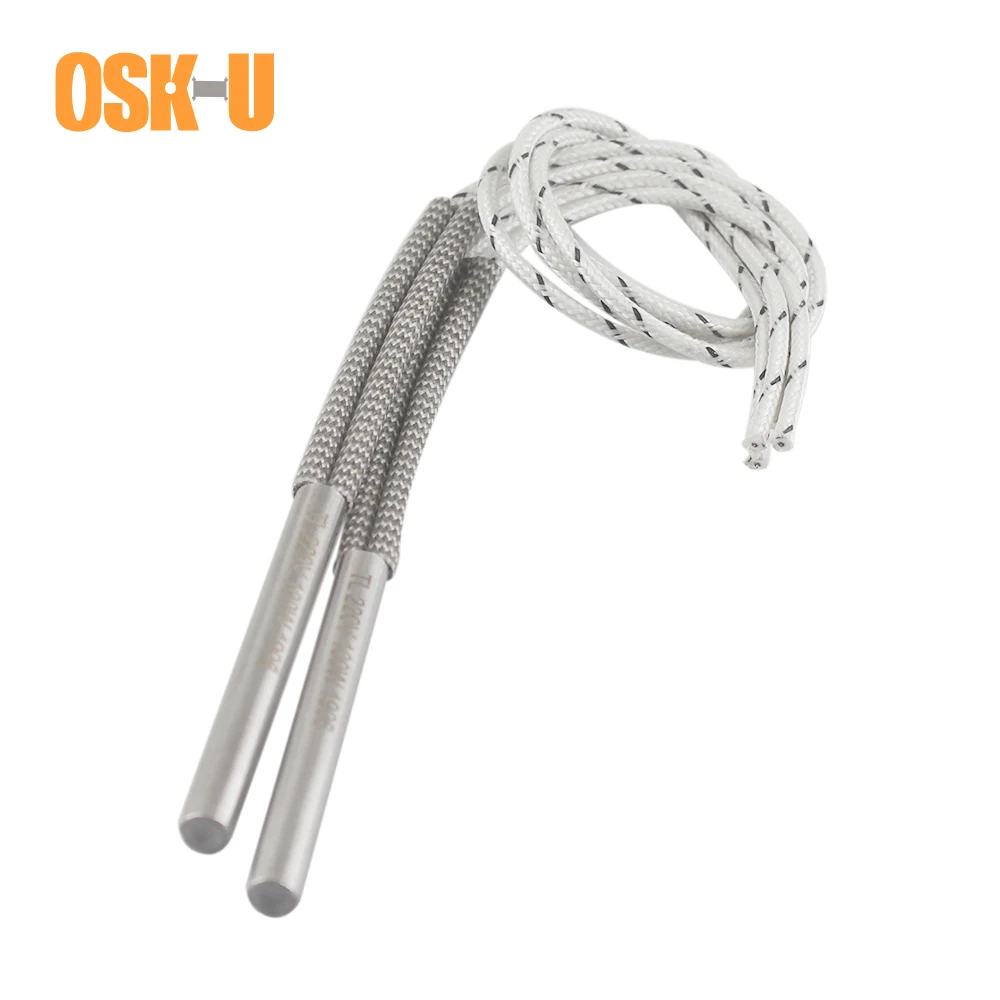 8 مللي متر أنبوب الفولاذ المقاوم للصدأ خرطوشة سخان عنصر 50-100 مللي متر طول 100/120/150 واط رئيس واحد أنابيب التدفئة ل الأساسية مطلق النار