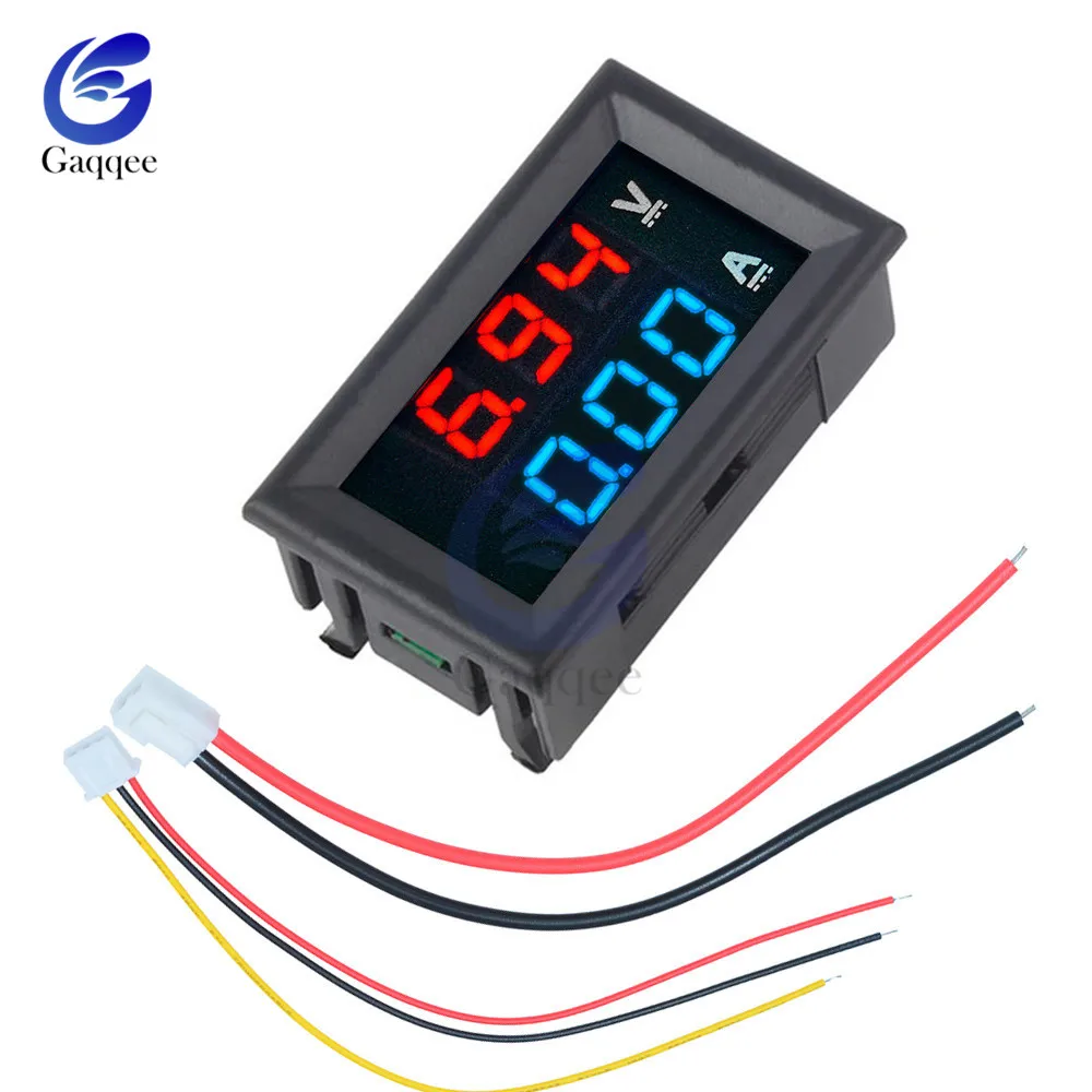 DC 100V 10A Mini Digital Voltmeter Ammeter Panel Amp Volt Voltage Current Meter Tester 0.56