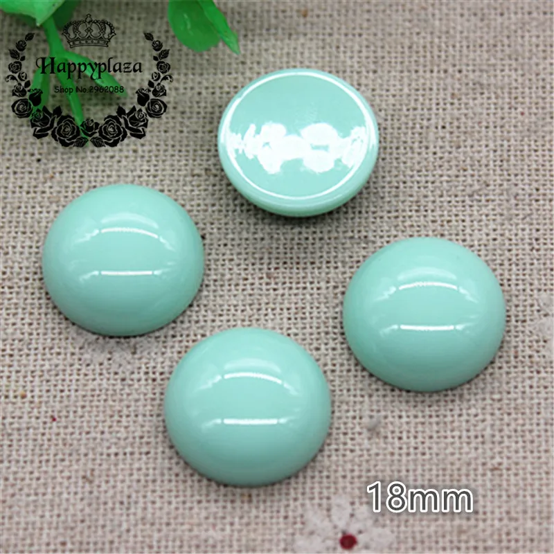 20pcs 18mm New Resin Korea Round Flatback Cabochon DIY Handmade Button/Hair Ornament/Jewelry Accessories