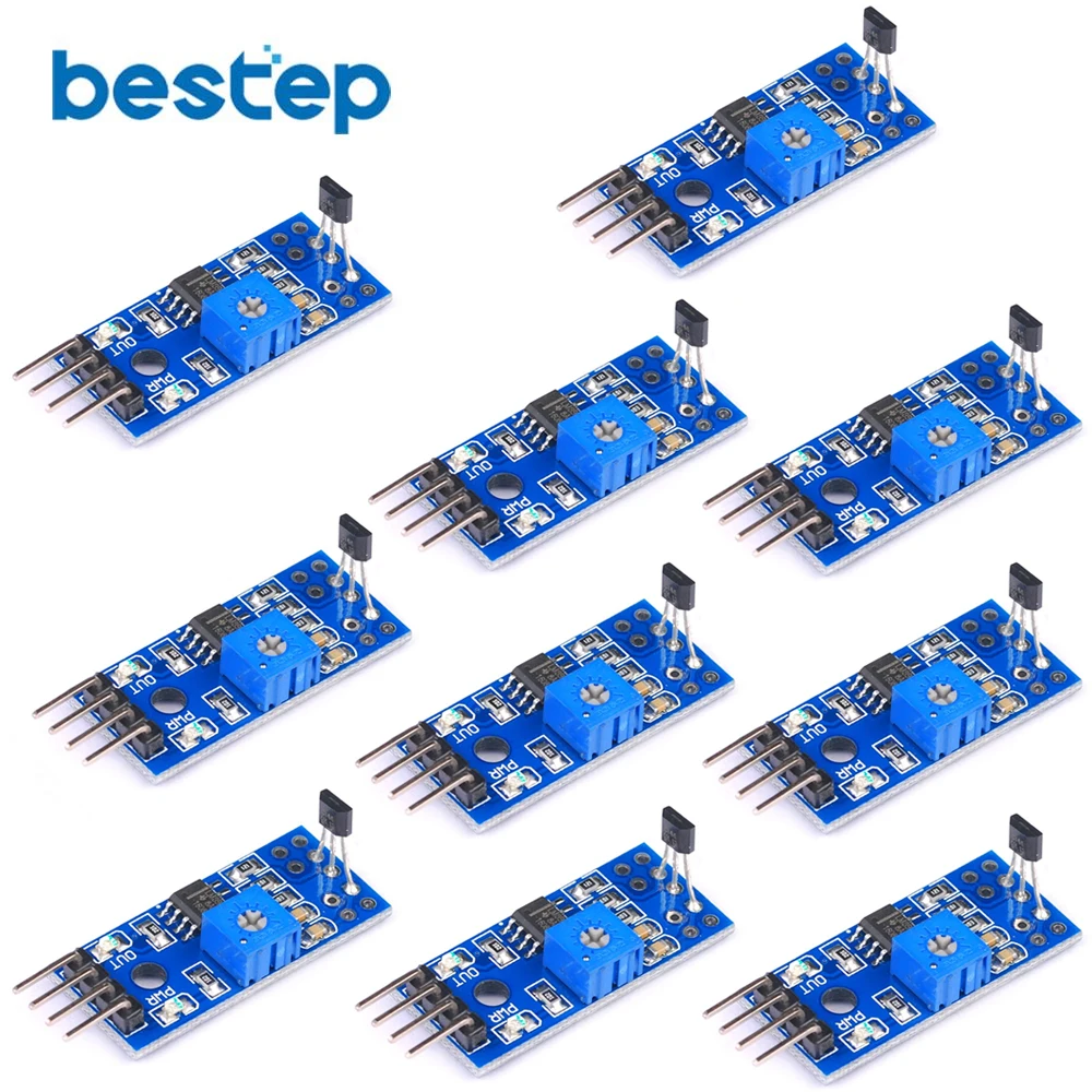 10PCS Speed Measurement Hall Sensor Module Hall Switch Motor Tachometer Module DIY