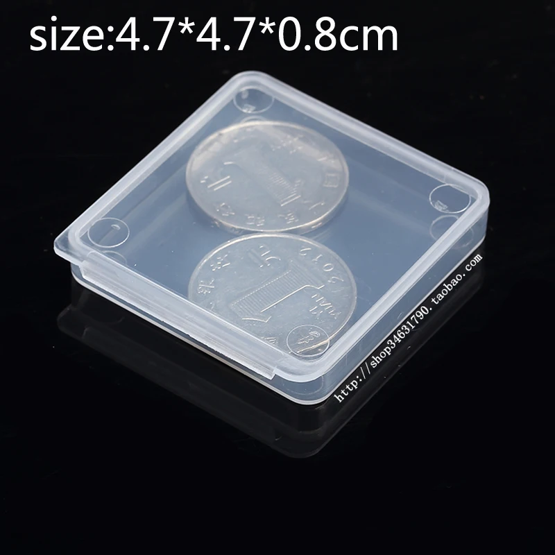 

lidded Transparent Plastic Small square Boxes Packaging Thicken Storage Box Jewelry box Accessories Finishing Box