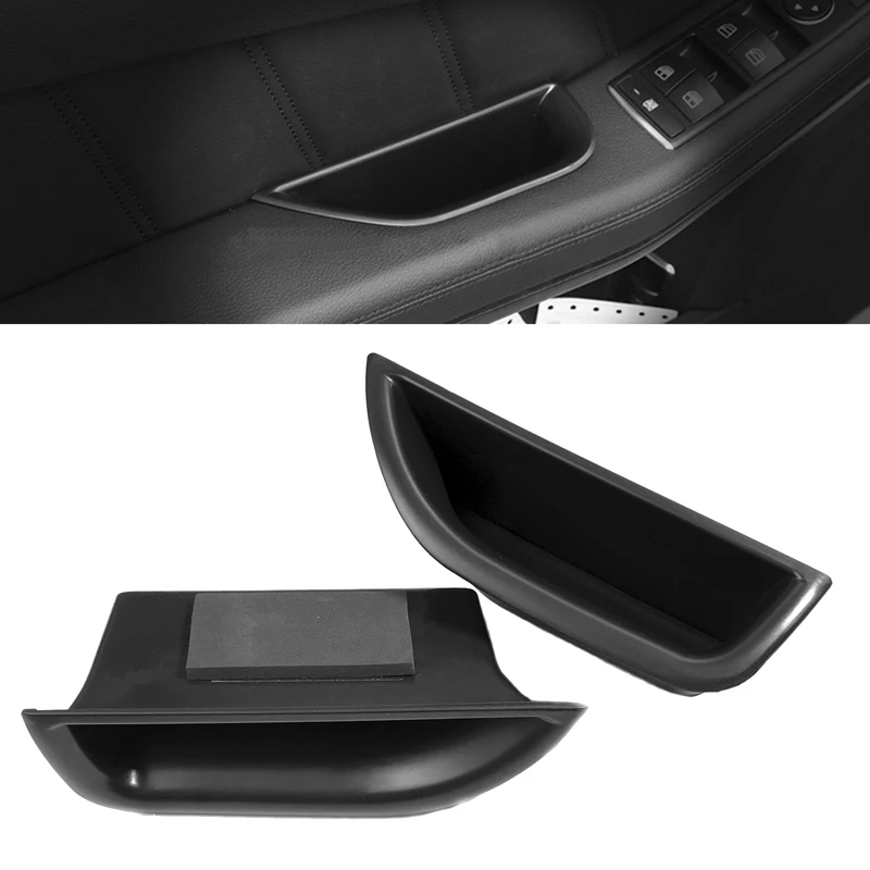 JEAZEA Plastic 2Pcs Car Rear Door Armrest Storage Box Container Holder For Mercedes Benz E class W212 2010 2011 2012 2013 14