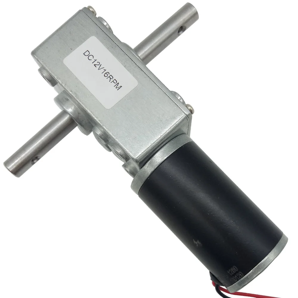 12V 24V DC Worm Gear Motor With Self-Locking Reversible And Adjustable Speed All Metal Gears For Automatic Clothes Drying Racks